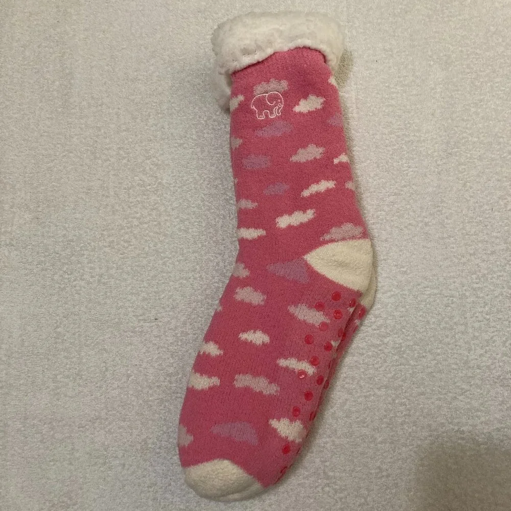 Brand New Ivory Ella Sherpa Lined Fuzzy Quarter Socks - 2 Pairs